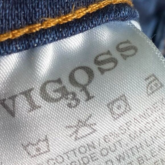 Vigoss Marley Jean Shorts Womens 31 Blue Denim Stretch Cuffed Mid Rise Casual - Picture 4 of 8